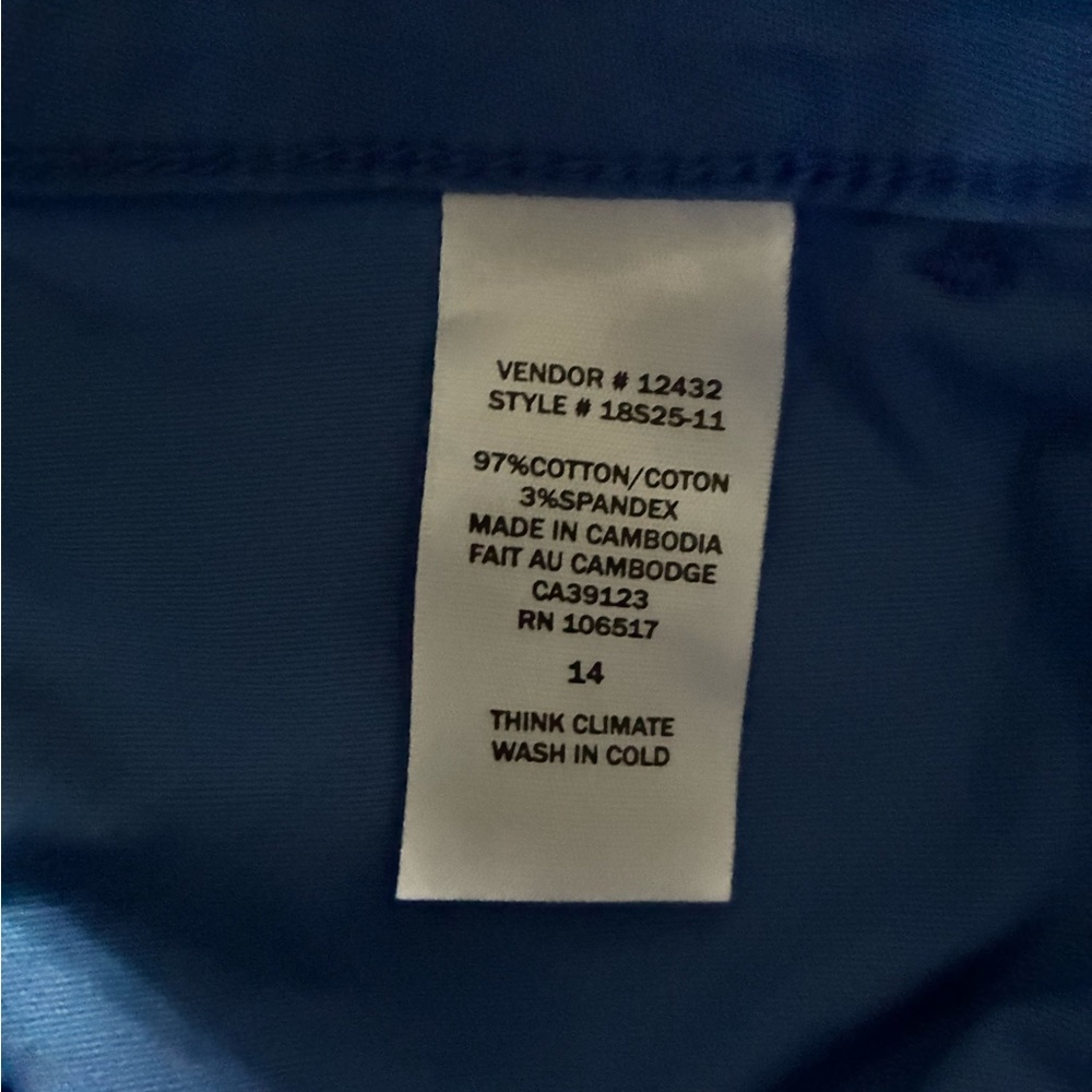 Northern Reflections Blue capris front and back pockets and bottom cuff - Picture 5 of 6